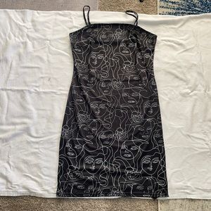 Black Print Dress
